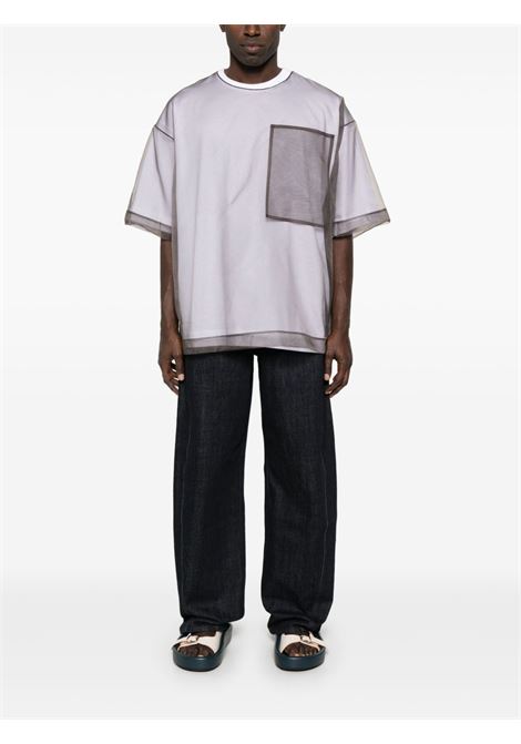 double laye t-shirt man white and burgundy DRIES VAN NOTEN | 251-021120-1603001